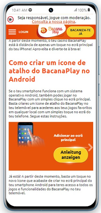 Bacana Play app